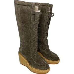 New real fur/suede super super warm by Chloe Grey Suede Tall
Boots